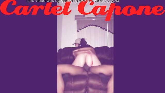Cartel Capone closeup of thick black woman's big ass spread wide POV