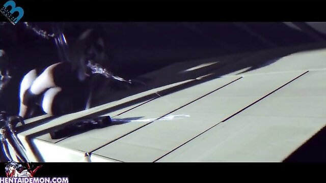 Blonde bent over pool table, monster cock pounding her from behind