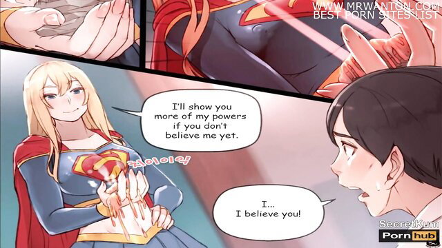 Blonde Supergirl Isla Summer grabs cock in superhero escort tease