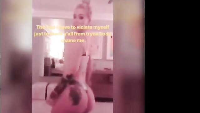 Iggy Azalea twerking her big white ass in sexy lingerie