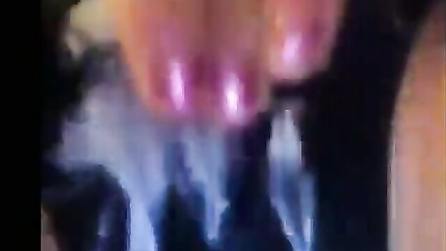 18yo webcam girl closeup pink nails blurred tease