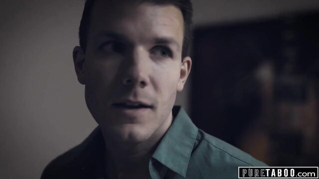 Handsome man in green shirt looking aroused, Pure Taboo stepmom taboo thumbnail