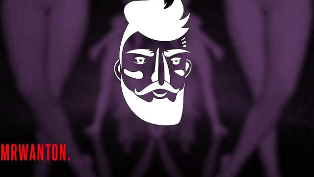 Kate Rich stylized bearded man logo MrWantON adult video thumbnail