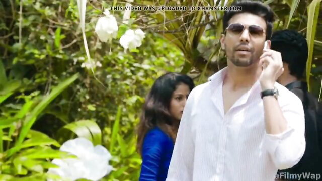 Kirti Kulhari hot moan in jungle, seductive Indian babe in blue top white shirt guy