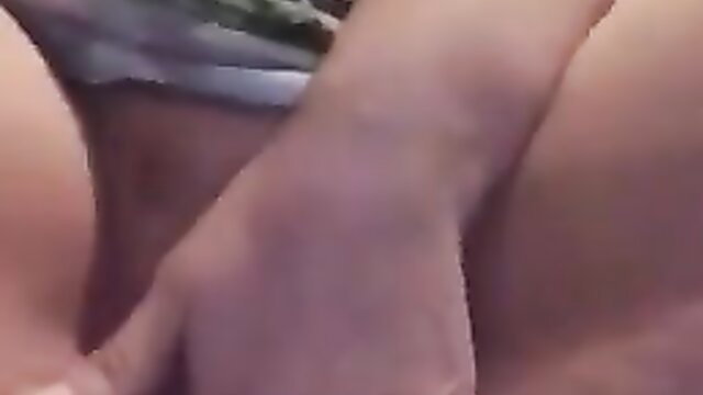 Amateur couple closeup pussy fingering and tit grab