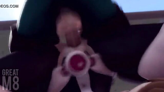 Blurry My Hero Academia hentai girl with tentacles penetrating pussy