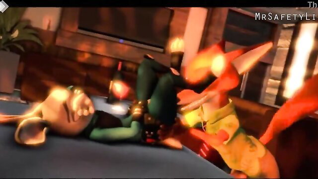 Nick Wilde fucks Judy Hopps Zootopia furry porn parody