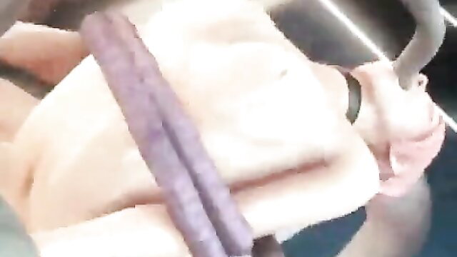 Hot girl bound & stuffed in intense BDSM double penetration