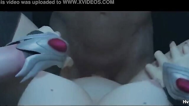 Reaper kidnaps and rapes D.Va as Mercy watches in Overwatch hentai