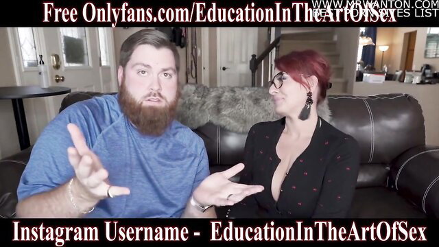 Crystal Clark redhead stepmom poses sexy with son on couch