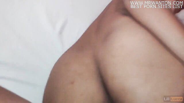 Amateur LiliLucca thick ass from behind on bed, Tinder motel fuck