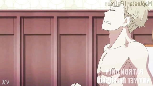 Spy x Family hentai: Buff nude Loid Forger in locker room