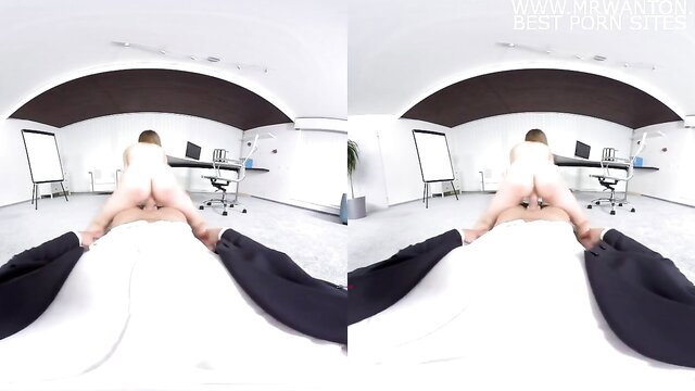 Virtual schoolgirl POV office sex, big ass on dick reverse cowgirl