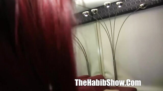 Nina Rotti red hair closeup, The Habib Show gangbang thumbnail