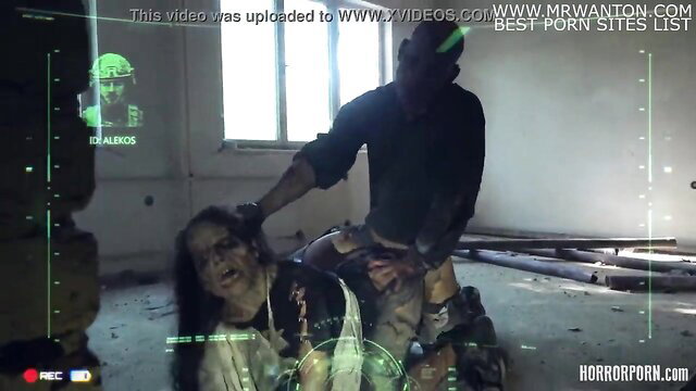 Zombie horrorporn man fucking undead zombie woman doggystyle