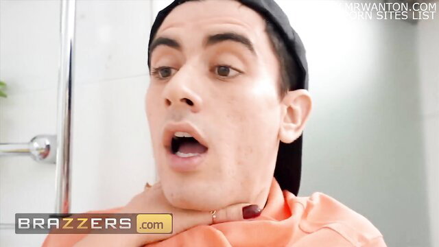 Jordi shocked face in shower, Brazzers adult video thumbnail