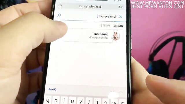 Hot amateur threesome on phone browser with pink glow