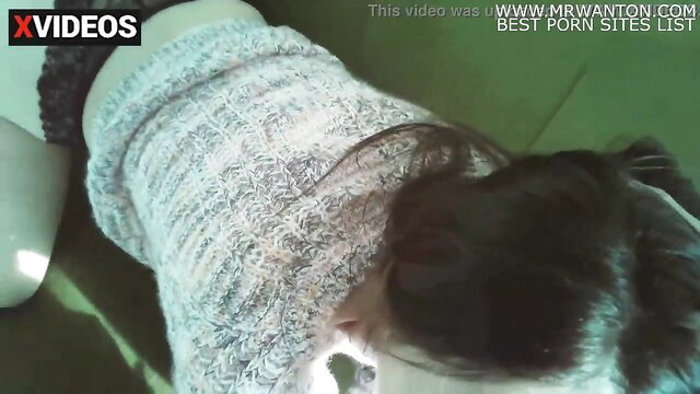 Ex-gf returns keys, bent over in sweater and panties on floor