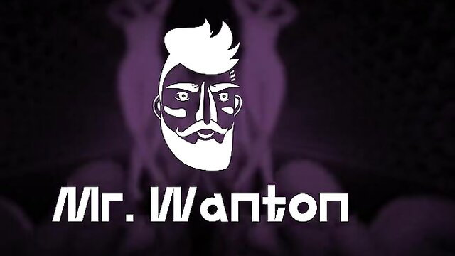 Mr. Wantonton purple neon logo bearded man adult video thumbnail