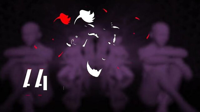 Mysterious purple ghost figures in erotic shadowy dance