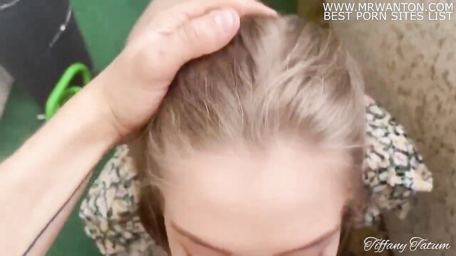 Tiffany Tatum blonde head grabbed by hand in hot scene