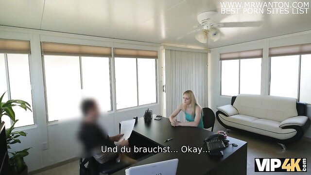 Allie Rae in office stripper sex for cash VIP4K