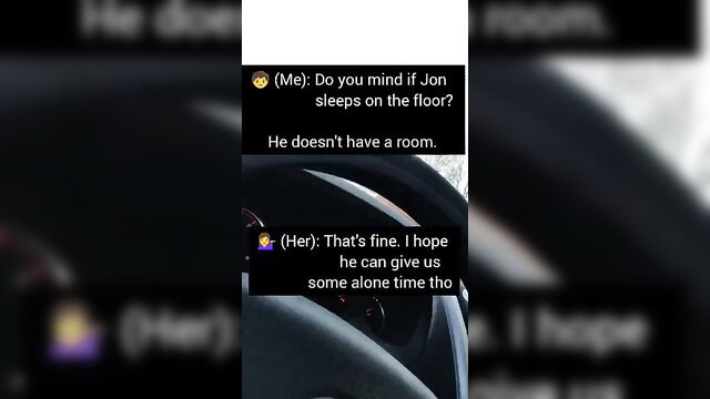 Cuckold wife offers coworker couch while hubby sleeps on floor