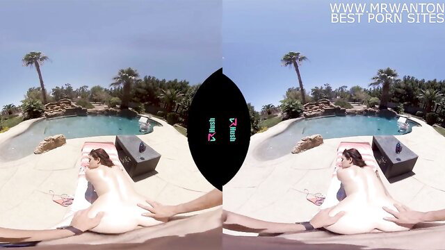 Veronica Valentine nude poolside VR fuck with VRHush
