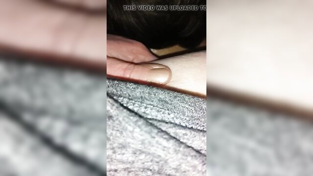 Closeup of fingers munching wet pussy in amateur Rabbit solo vid