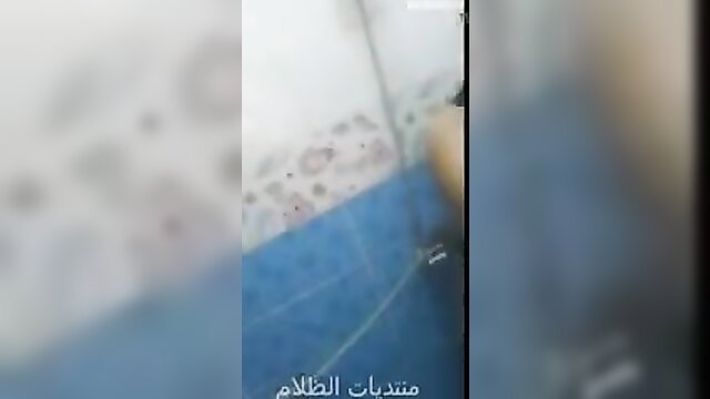 Blurry Egyptian big tits MILF in shower bathroom tease