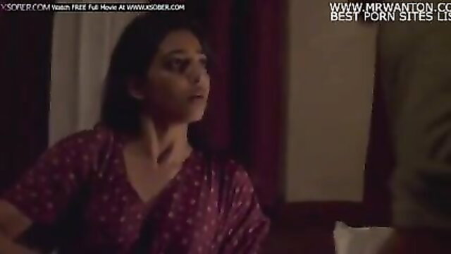 Indian Radhika shows pussy hair in sexy purple dress closeup
