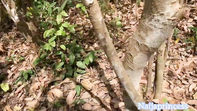 Mark fucks student Nafja Princess outdoors in bush for exam pass