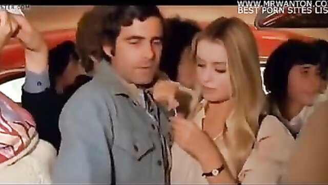 Busty blonde seducing man in crowded bus free porn video