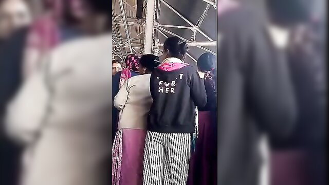 Desi Lisbon girl in tight FOR HER hoodie showing curvy ass in crowded public