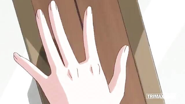 Anime hentai girl hand reaching out from door, Sagurare Otome Ep 1