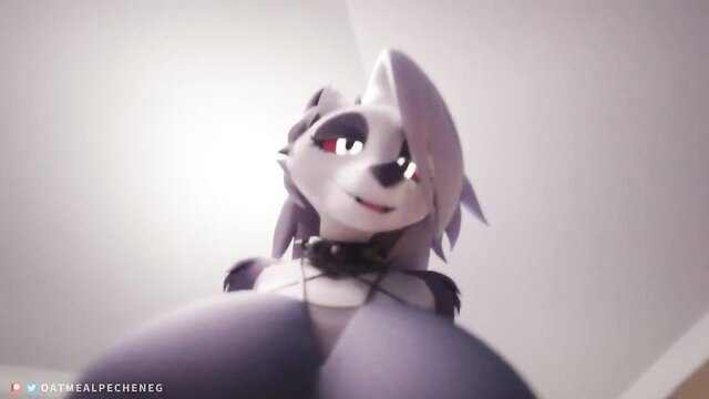 Loona Helluva Boss fursuit POV thighs tease by Oatmealpecheneg