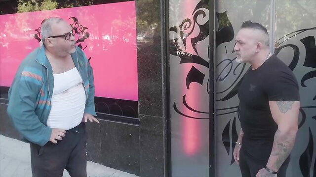 Torbe chats up muscular dude outside pink club in Remigio Series Ch.2