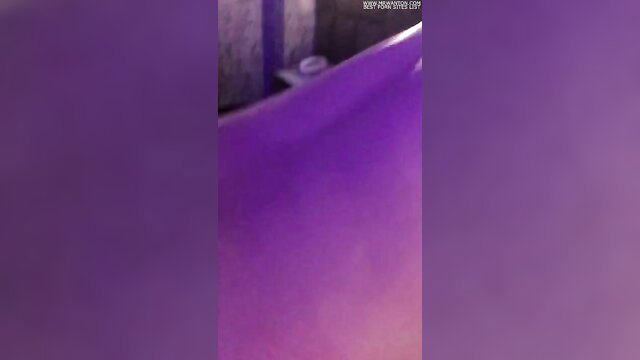 Purple strapon pegging closeup in free HD porn video