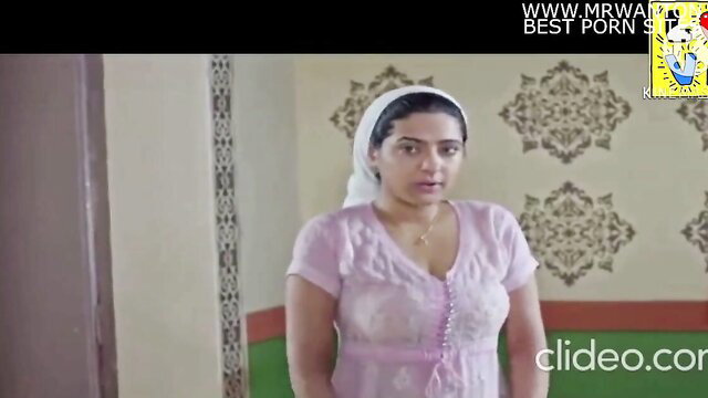 Desi hijab babe in sheer pink dress teases with sexy romance