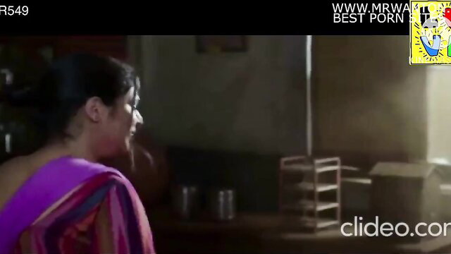 Cute Indian babe in purple saree with sexy expressions tempting you