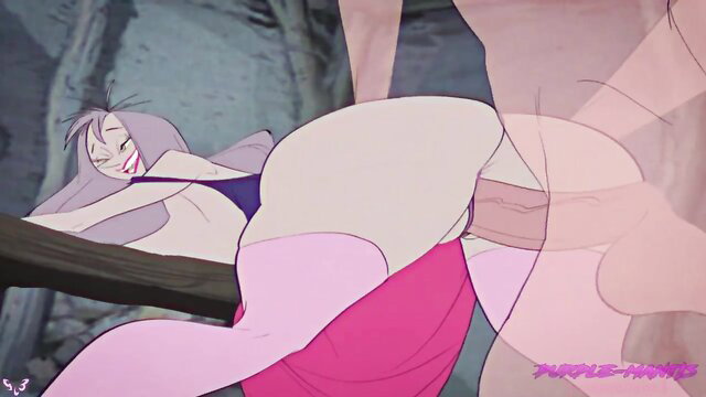 Madam Mim hentai animation closeup ass pussy spread in cottage
