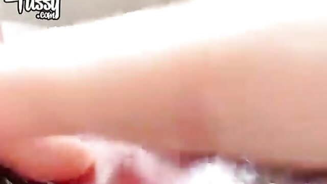 Japanese girl closeup rubbing big swollen clit to orgasm