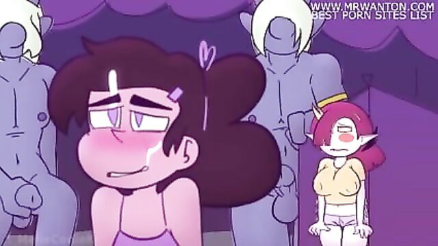Princess Marco cum princess hentai gangbang with aliens and demon girl