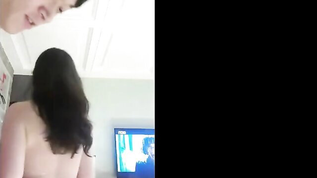 Korean 24yo couple amateur sex, nude Asian girl POV on TV