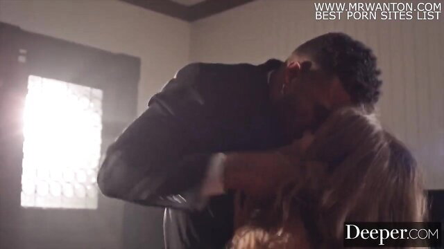 Lena Paul seduced, spanked & fucked intensely by man in leather jacket