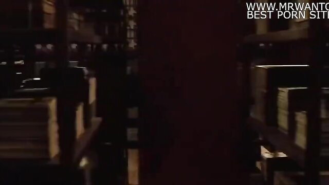 Song Jihyo in dark warehouse shelves, sexy low light pose