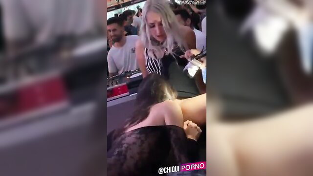 Carolina Abril eats pussy of hot girl in club