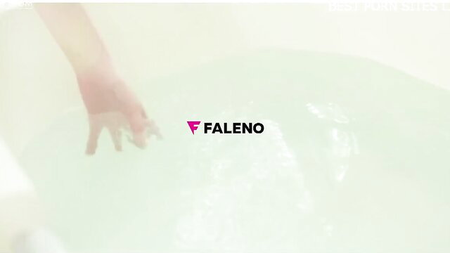 Arina Hashimoto hand in bath, FALENO watermark, sexy soap lady tease