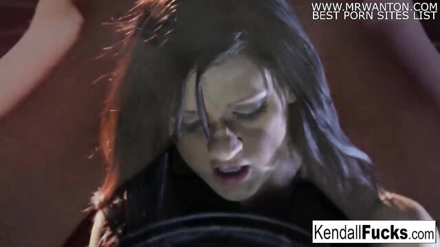 Kendall wet pussy closeup fun, dark hair beauty smirking