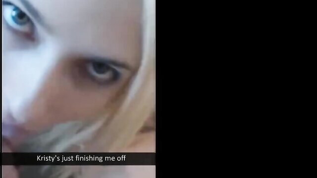 Haley Ryder blonde teen POV blowjob finishing on Snapchat